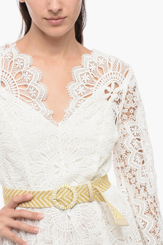 Belted Lace CHINTZ Dress