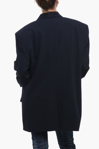 UNISEX GARDE-ROBE Wool Oversized Blazer with Padded Shoulders