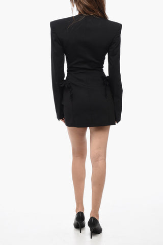 Long Sleeved Dress With Rouches