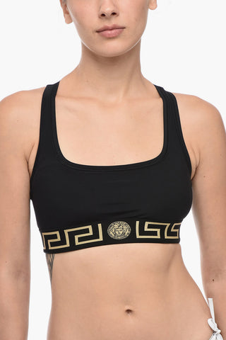 Cropped Top with La Greca Motif