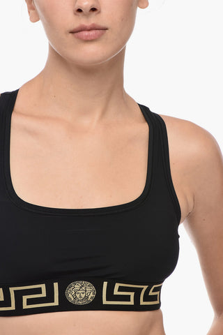 Cropped Top with La Greca Motif