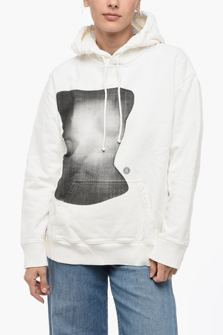 MM6 Brushed Cotton Printed Hoodie