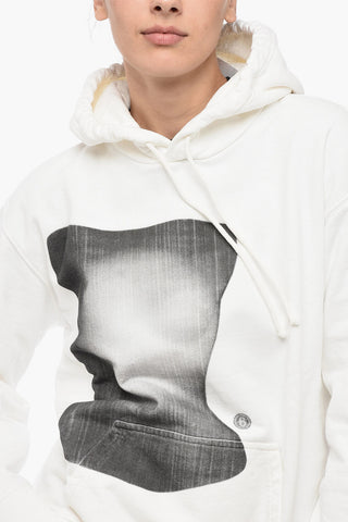 MM6 Brushed Cotton Printed Hoodie