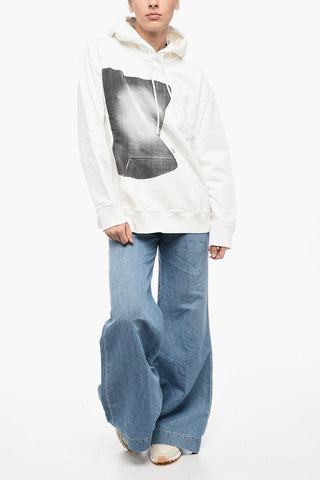 MM6 Brushed Cotton Printed Hoodie