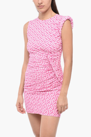 Vestito Mini Monogram con Ruches