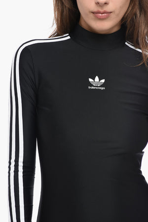 ADIDAS Long-Sleeved Dress with Contrast Band