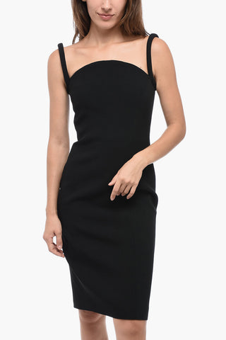 Vestito Senza Maniche Con Collo Rotondo