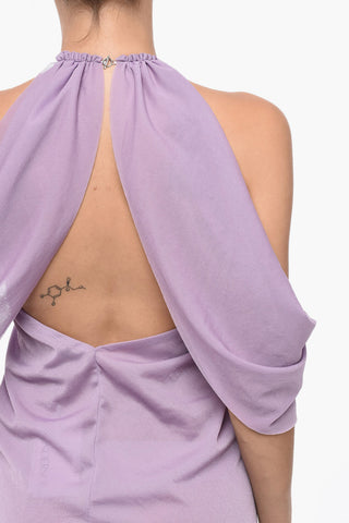 Vestito A Spalle Scoperte Con Spacco Frontale
