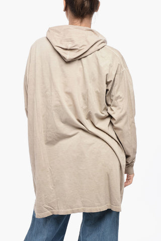 MM6 VIN ROUGE T-Shirt Oversized in Cotone con Cappuccio