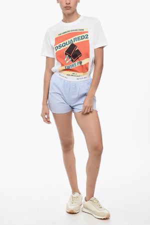 Unifarbene Shorts CASSIE WOMAN mit elastischem Logobund