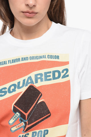 Crew Neck TWINS POP Cotton T-Shirt