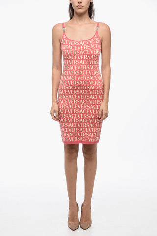 GARDEN Knitted Slip Dress with Monogram Pattern