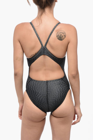 SWIM Two-Tone One-Piece Swimsuit with Embroidered Logo