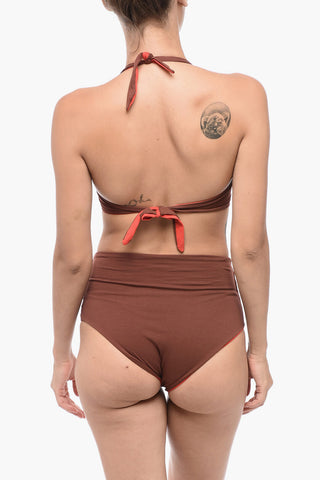 Set Bikini Reversibile con Slip a Vita Alta