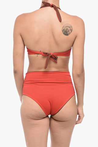 Set Bikini Reversibile con Slip a Vita Alta