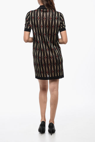 Morset Patterned Lurex Tee-Dress