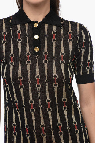 Morset Patterned Lurex Tee-Dress