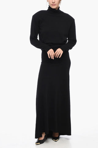 Vestito A Collo Alto In Cashmere