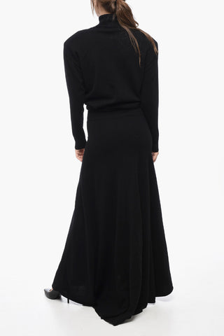 Vestito A Collo Alto In Cashmere