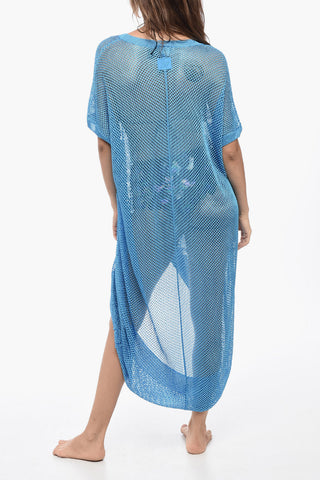PAULA'S IBIZA Mesh Tunic with Asymmetric Hem