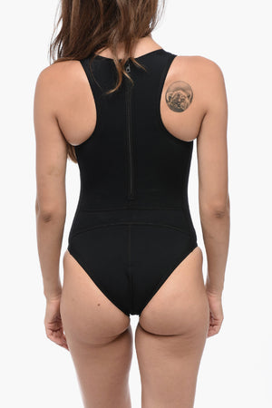 SWIM 무지 원피스 수영복 지퍼 여밈