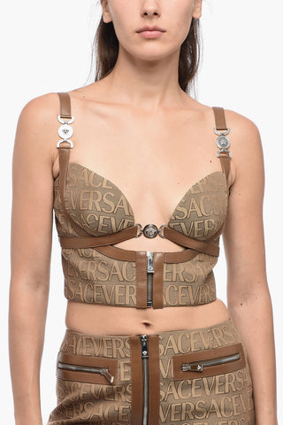 GARDEN Monogram Patterned Crop Top with Clip Closure