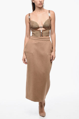 SFILATA Camel BABELE Longuette with Flush Pockets