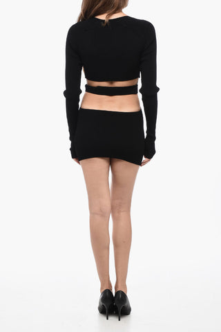Long Sleeved Knitted Top With Cutouts