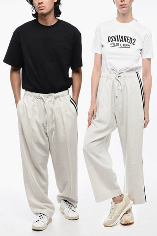 Loose Fit Sweatpants with Side Contrasting Bands