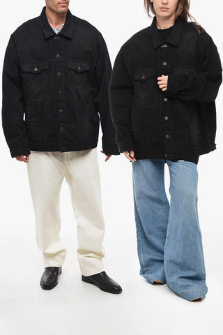 Oversized UNISEX Denim Jacket with Tape Detail