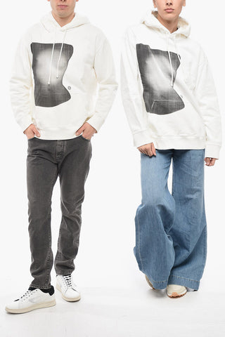 MM6 Brushed Cotton Printed Hoodie