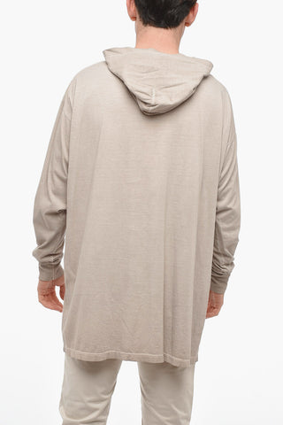 MM6 VIN ROUGE T-Shirt Oversized in Cotone con Cappuccio