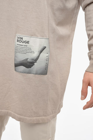 MM6 VIN ROUGE T-Shirt Oversized in Cotone con Cappuccio