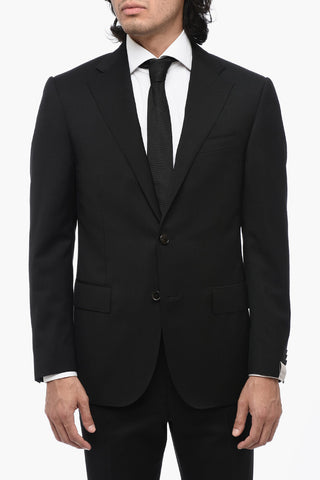 virgin wool side vents notch lapel LEADER 2-button suit