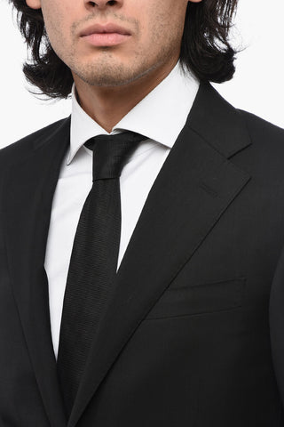 virgin wool side vents notch lapel LEADER 2-button suit