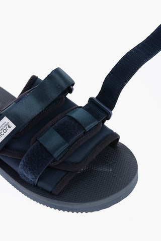 Solid Color Sandals with Touch Strap Closure