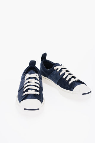 TODD SNYDER Suede And Fabric Low-Top Sneakers