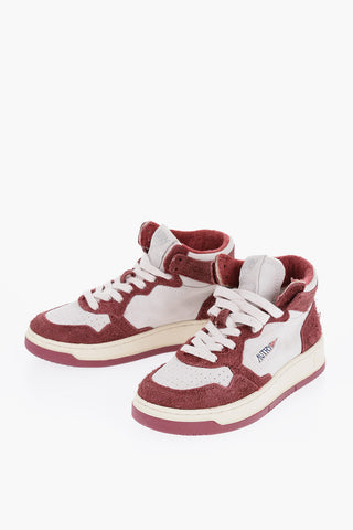 Leather and Suede Two-Tone Sneakers