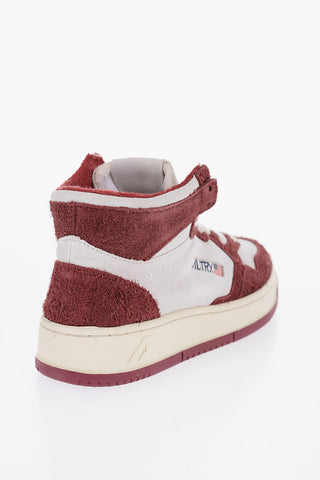 Leather and Suede Two-Tone Sneakers