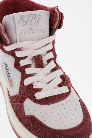 Leather and Suede Two-Tone Sneakers
