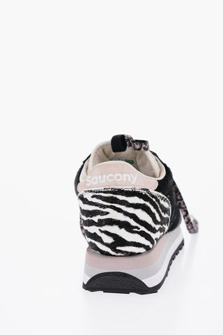 Sneakers Basse JAZZ TRIPLE in Pelle e Nylon con Dettaglio in Cavallino a Fantasia Animalier
