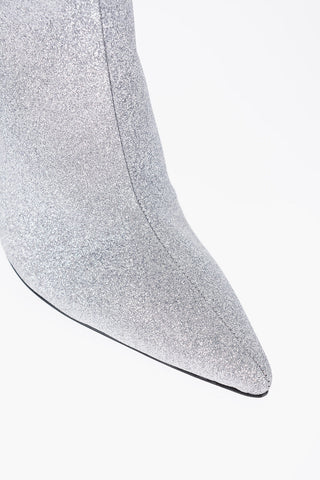 Glitter ROSIE 7 Ankle Boots with Point Toe 11cm