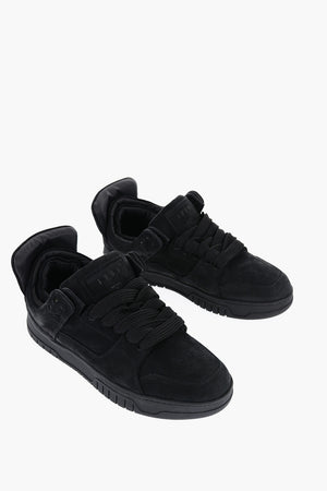 Sneakers Basse in Pelle scamosciata a Tinta Unita
