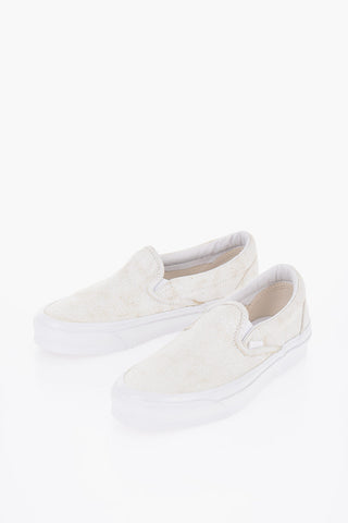 Solid Color Fabric Slip On Sneakers