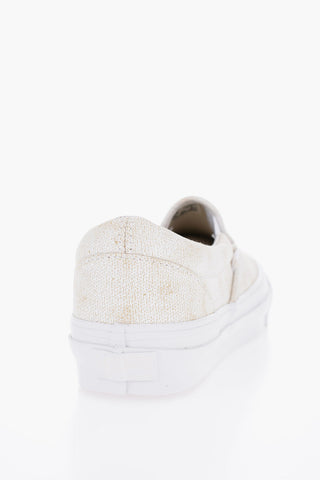 Solid Color Fabric Slip On Sneakers