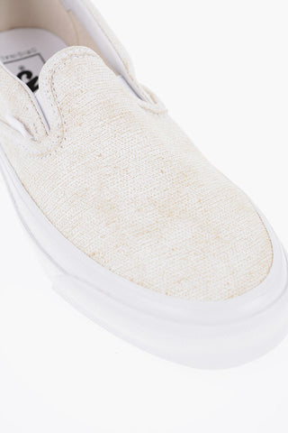 Solid Color Fabric Slip On Sneakers