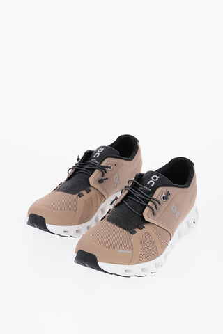 Perforated Fabric Low-Top Sneakers