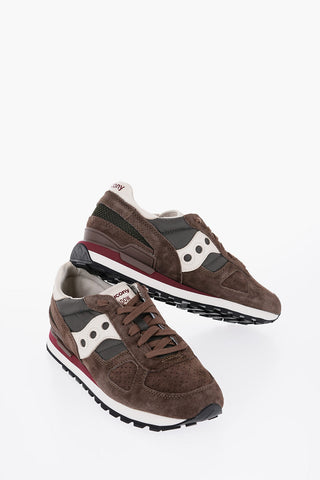 Suede and Nylon SHADOW Low Top Sneakers