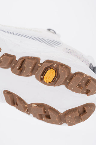 Two-Tone Fabric Low-Top Sneakers