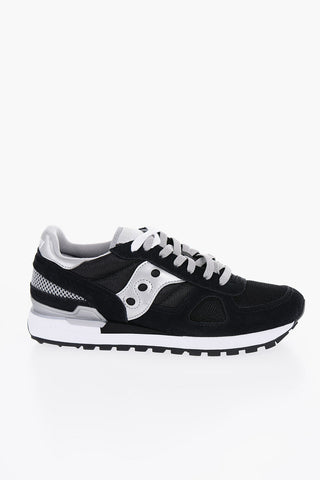 Sneakers Basse SHADOW in Camoscio e Nylon con Dettaglio Lurex